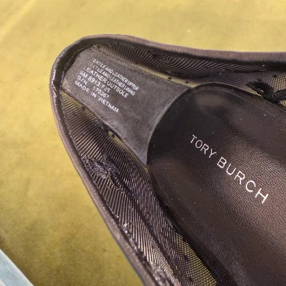 $325 Tory Burch Chelsea Mary Jane Ballet Black Mesh / Leather - Picture 6 of 8